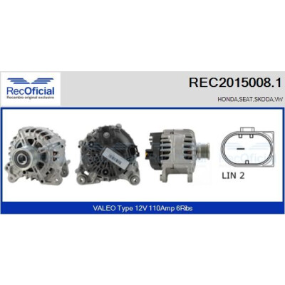 Alternateur REC20150081 RECOFICIAL