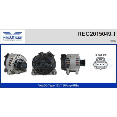 Alternateur REC20150491 RECOFICIAL