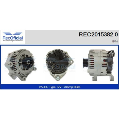 Alternateur REC20153820 RECOFICIAL