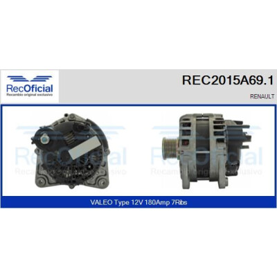 Alternateur REC2015A691 RECOFICIAL