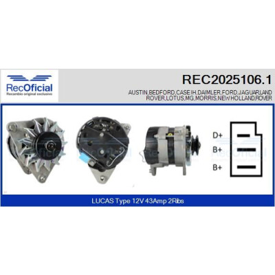 Alternateur REC20251061 RECOFICIAL