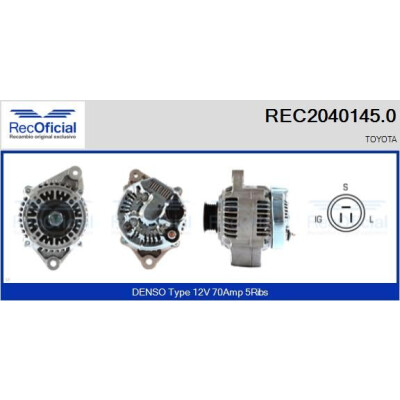Alternateur REC20401450 RECOFICIAL