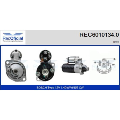 Démarreur REC60101340 RECOFICIAL