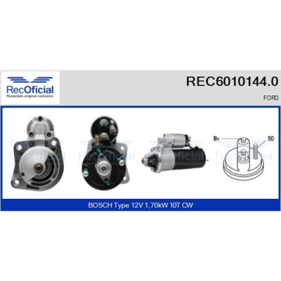 Démarreur REC60101440 RECOFICIAL