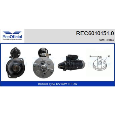 Démarreur REC60101510 RECOFICIAL