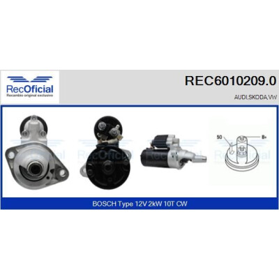 Démarreur REC60102090 RECOFICIAL