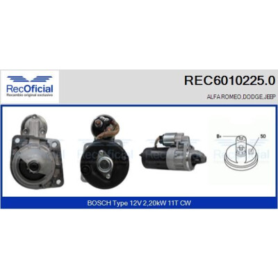 Démarreur REC60102250 RECOFICIAL