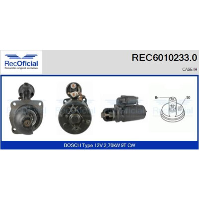 Démarreur REC60102330 RECOFICIAL