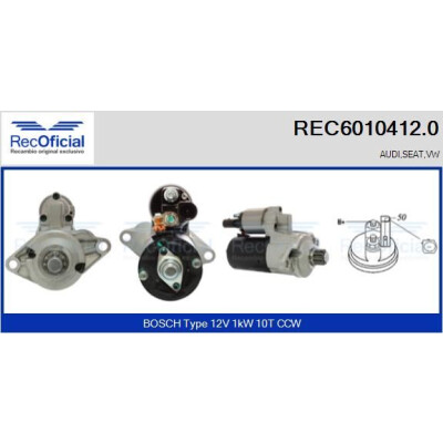 Démarreur REC60104120 RECOFICIAL