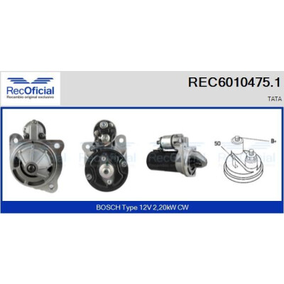 Démarreur REC60104751 RECOFICIAL