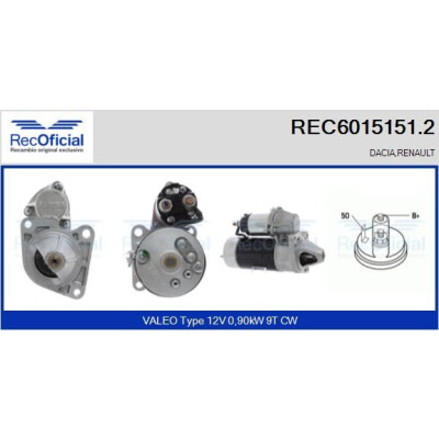 Démarreur REC60151512 RECOFICIAL