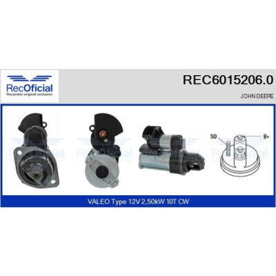 Démarreur REC60152060 RECOFICIAL