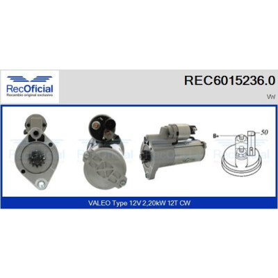 Démarreur REC60152360 RECOFICIAL