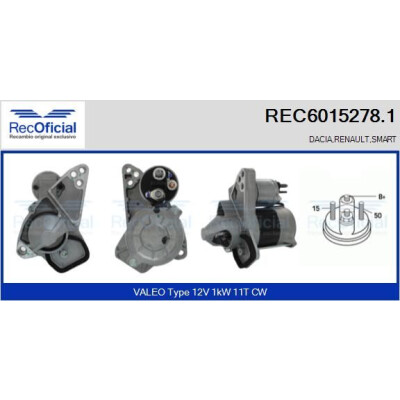 Démarreur REC60152781 RECOFICIAL