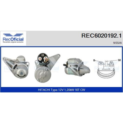 Démarreur REC60201921 RECOFICIAL