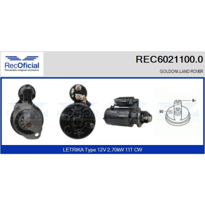 Démarreur REC60211000 RECOFICIAL