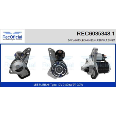 Démarreur REC60353481 RECOFICIAL