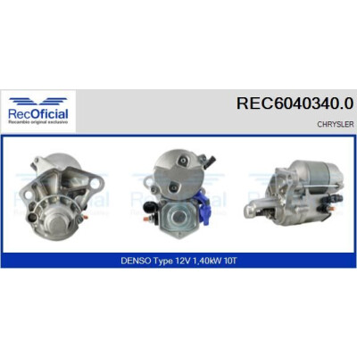 Démarreur REC60403400 RECOFICIAL