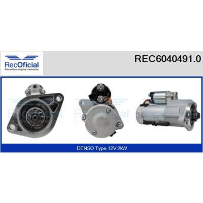 Démarreur REC60404910 RECOFICIAL