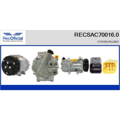 Compresseur, climatisation RECSAC700160 RECOFICIAL