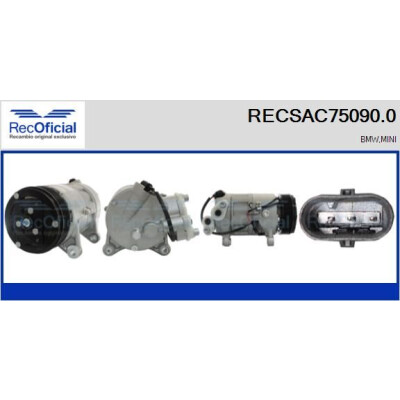 Compresseur, climatisation RECSAC750900 RECOFICIAL