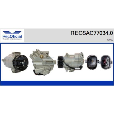 Compresseur, climatisation RECSAC770340 RECOFICIAL