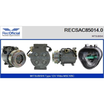 Compresseur, climatisation RECSAC850140 RECOFICIAL
