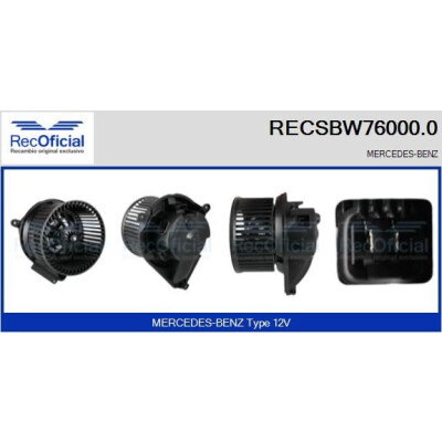 Pulseur d'air habitacle RECSBW760000 RECOFICIAL