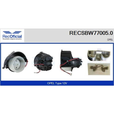 Pulseur d'air habitacle RECSBW770050 RECOFICIAL