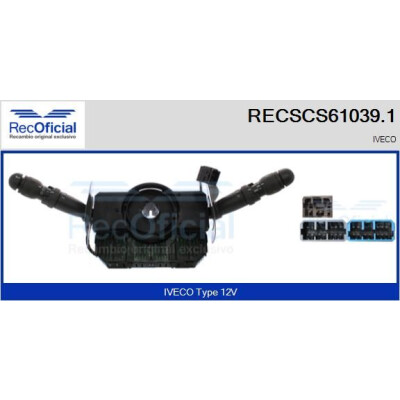 Commutateur de colonne de direction RECSCS610391 RECOFICIAL