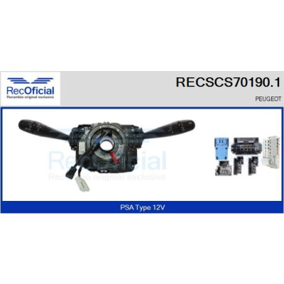 Commutateur de colonne de direction RECSCS701901 RECOFICIAL