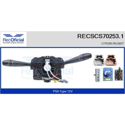Commutateur de colonne de direction RECSCS702531 RECOFICIAL