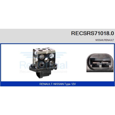 Prérésistance, moteur électrique (ventilateur de radiateur) RECSRS710180 RECOFICIAL