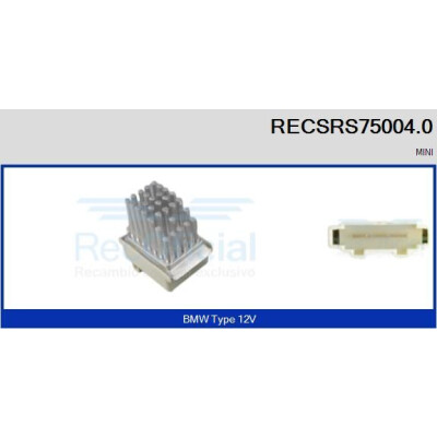 Résistance, pulseur d'air habitacle RECSRS750040 RECOFICIAL