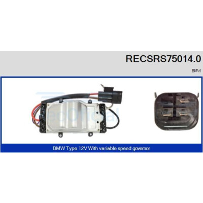 Prérésistance, moteur électrique (ventilateur de radiateur) RECSRS750140 RECOFICIAL