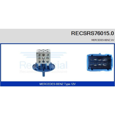 Résistance, pulseur d'air habitacle RECSRS760150 RECOFICIAL