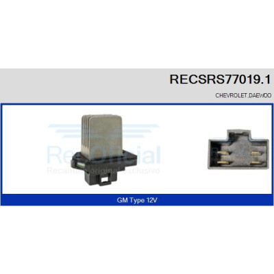Résistance, pulseur d'air habitacle RECSRS770191 RECOFICIAL