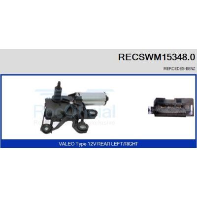 Moteur d'essuie-glace RECSWM153480 RECOFICIAL