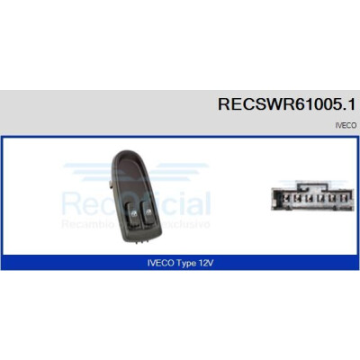 Interrupteur, lève-vitre RECSWR610051 RECOFICIAL