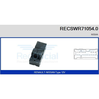 Interrupteur, lève-vitre RECSWR710540 RECOFICIAL