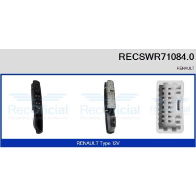 Interrupteur, lève-vitre RECSWR710840 RECOFICIAL