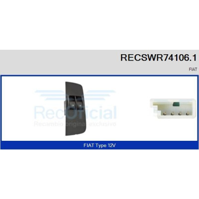 Interrupteur, lève-vitre RECSWR741061 RECOFICIAL