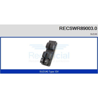 Interrupteur, lève-vitre RECSWR890030 RECOFICIAL