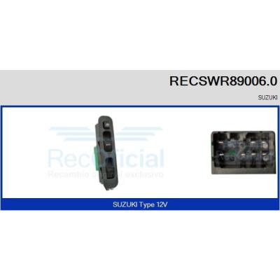 Interrupteur, lève-vitre RECSWR890060 RECOFICIAL