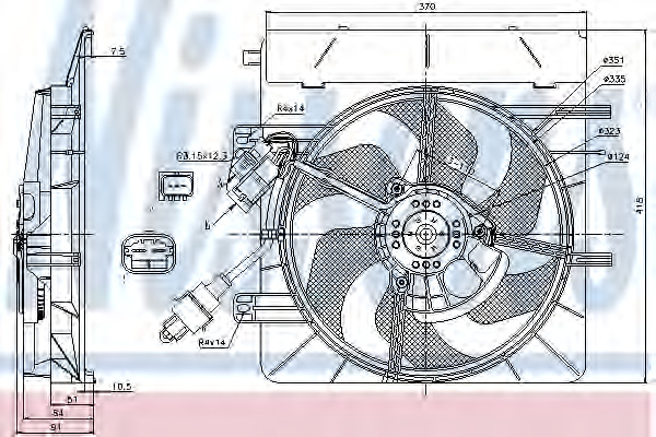 Ventilador, refrigeración del motor