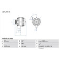 Alternateur 0986040180 BOSCH