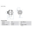 Alternateur 0986040201 BOSCH