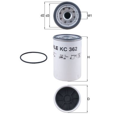Filtre à carburant KC362D NAGARES