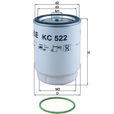 Filtre à carburant KC522D NAGARES