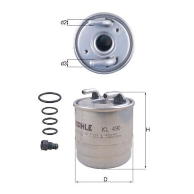 Filtre à carburant KL490D NAGARES